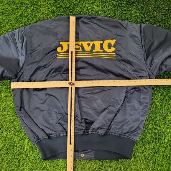 Vintage 80s 420 Safe-Driver Bomber Jacket XL 26x25 Jevic USA - Picture 4 of 16